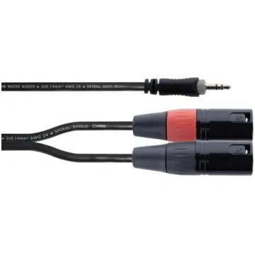 Audio kabelis CORDIAL EY 1 WMM — 1 m, 3.5 mm vīrie