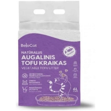 BelCat Tofu Clumping Cat Litter Lavender, 6l - dab