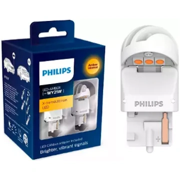 LED spuldžu pāris PHILIPS WY21 12V CANbus dzintark