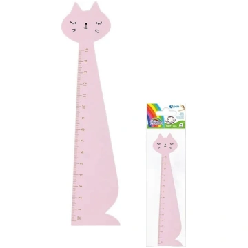 Koka lineāls 15cm KATE rozā