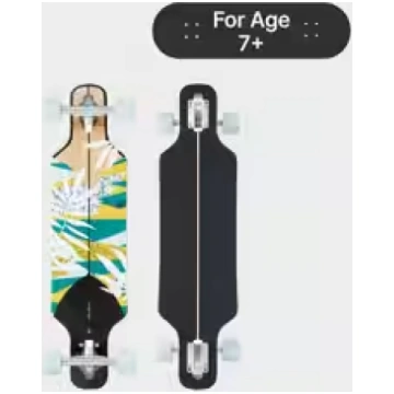 Longbords “100 Drop”, ar ziedu motīvu DECATHLON