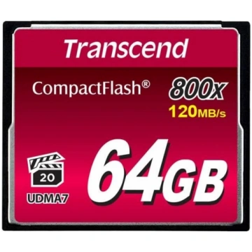 MEMORY COMPACT FLASH 64GB/800X TS64GCF800 TRANSCEN