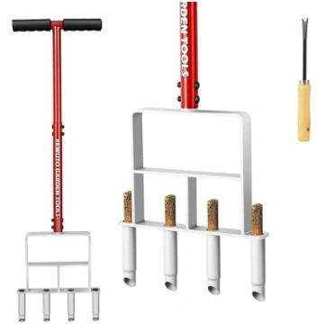 Zāliena aerators, manuāls zāliena aerators ar 4 ko