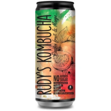 Tējas dzēriens RUDY"S Kombucha Mango&Passion Fruit