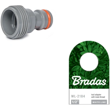 Bradas Konektors WHITE LINE, ar ārējo vītni 1/2"M,