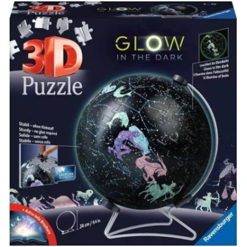 Ravensburger 3D puzle tumsā mirdzošs zvaigžņu glob