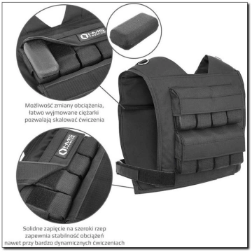 Treniņu veste ar 16 kg smagu slodzi, izgatavota no