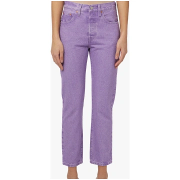 Levi's Jeans 501 Original Cropped Donna Lilla