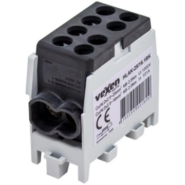 HLAK terminals Al/CU 2x25-2x16mm - melns VEXEN ele