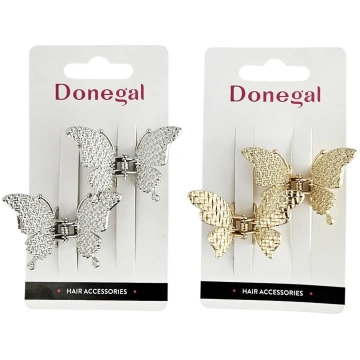 DONEGAL Metāla matu sprādzes-krabīši, 2 gab. FA-57