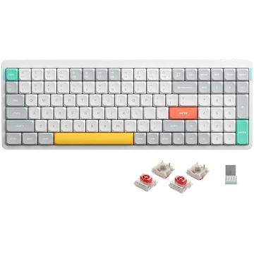 nuphy Air96 V2 mehāniskā bezvadu tastatūra ar zemu