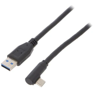 Cable; USB 3.0; USB A plug,USB C angled plug; 1m; 