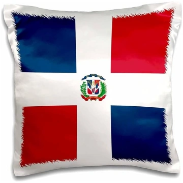 Dominikānas Republika 3D Rose Flag Cushion Cover N