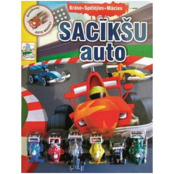 Sacīkšu auto + 6 uzvelkami auto modeļi