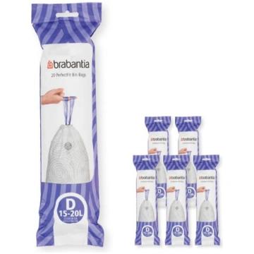 Brabantia atkritumu maisi D 15-20l, 120 gab