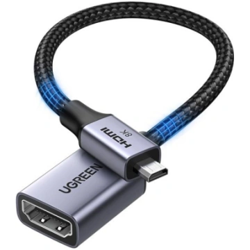 Adapteris Micro HDMI uz HDMI adapteri, 20cm 8K@60H