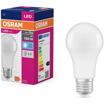Spuldze Osram LED Value Classic A 75 10W/840 E27 F