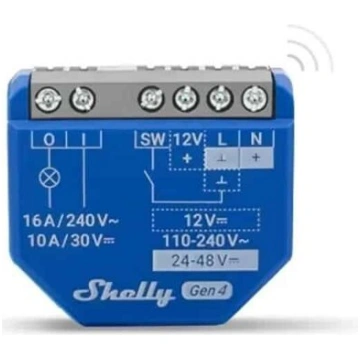 Shelly 1 Gen4 Zils automatizācijas modulis, Mėlyna