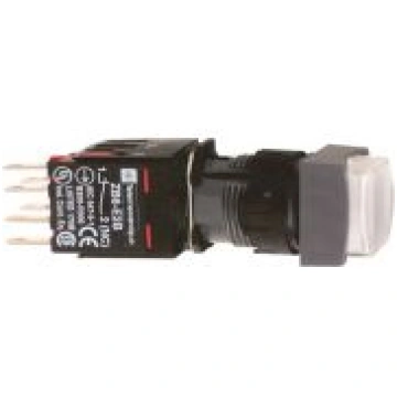 complete illuminated push button, Harmony XB6, whi