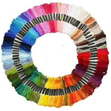 Kokvilnas izšūšanas diegi Muline RainBow® 100 dažā