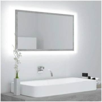 Spogulis vidaXL LED 80, pelēks Nav norādīts