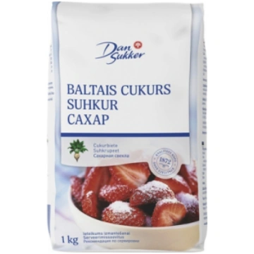 Cukurs fasēts, baltais 1kg GA023138 5701259413485