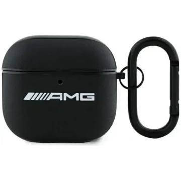 AMG Leather White Logo vāciņš AirPods 4 - Melns Me