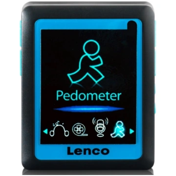 MP3/4 player with pedometer EN 4GB Lenco, blue POD
