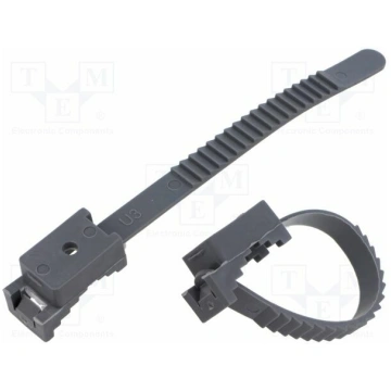 Cable strap clip; L: 120mm; 50pcs; -15÷80°C; Strap