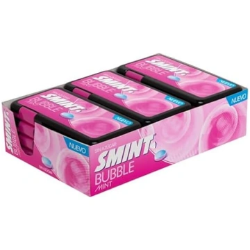 Smint Flat Bubble Mint — bezcukura konfektes — pas