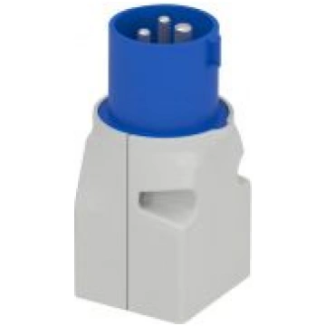 System adapter, Mureva PK, 1 socket, 16A, 2P+E, 22