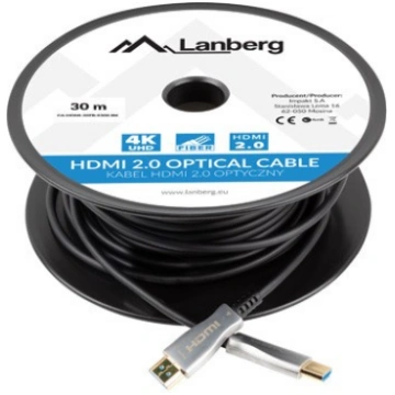 LANBERG hDMI cable v2.0 M/M 30m optical AOC black 