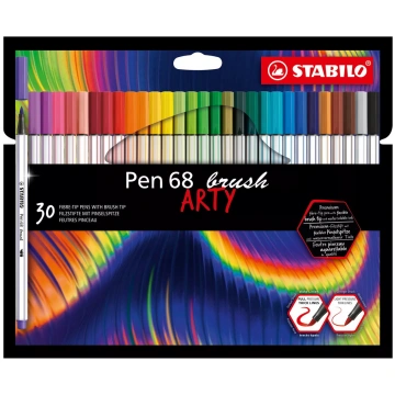 Flomāsteri Stabilo Pen 68 brush ARTY, otaņgalviņa,