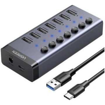 HUB USB Ugreen 7x USB-A 3.0 (UGR1228BLK)