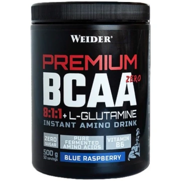 Weider Premium BCAA Zero, Blue Raspberry - 500 gra