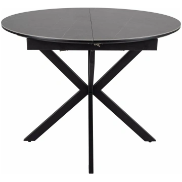 Pusdienu galds izvelkams Gaston Ceramic 100, melna