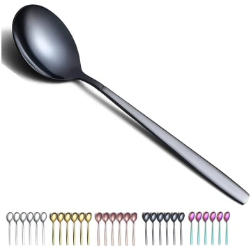 Melnas ēdamkarotes, 6 gab., „Kyraton“ – 19 cm gara