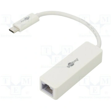 USB to Ethernet adapter; RJ45 socket,USB C plug; U