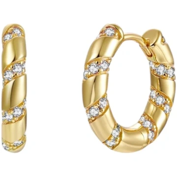 ZIRCON TWIST HOOPS ester & co