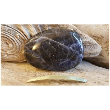 Sodalīta masāžas lēca nr 5. Izmērs 5 x 3.6 cm Dzel