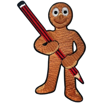 Morph with Pencil Sew On Patch Bookshop