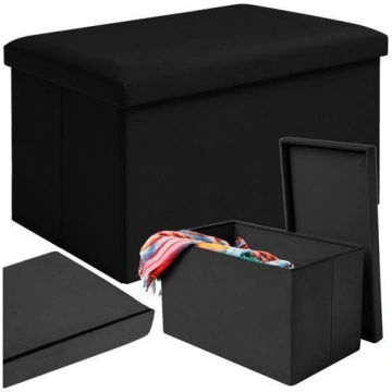 RUHHY Samta pufa 60x30x30 cm Melns