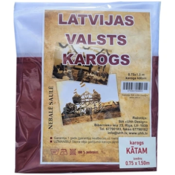Latvijas karogs Uhh 75x150cm kātam