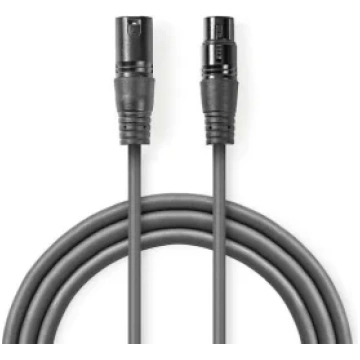 Kabelis Nedis XLR M - XLR F 0.5m