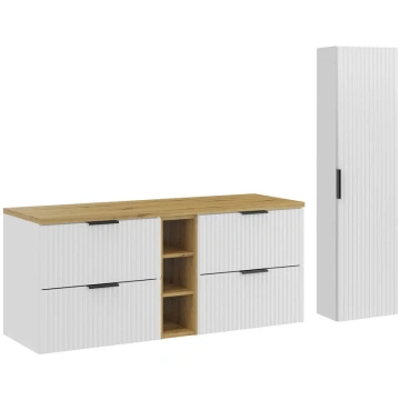 Vannas mēbeļu komplekts COMAD ARTISAN 140 cm, balt