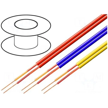 Wire: microphone cable | 2x0,14mm2 | blue | OFC | 