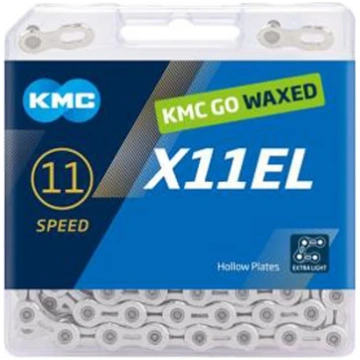 Ķēde - KMC X11EL Silver Waxed - BX11ELN18W - 11 āt