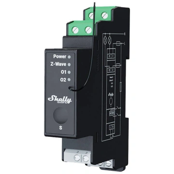 Shelly Shelly Qubino Pro 2PM DIN rail Relay, 2-cha