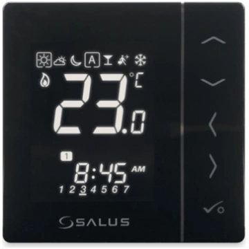 Salus termostats VS30B, programmējams, melns VS30B