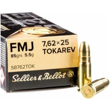 Patronas Sellier&Bellot 7.62x25TOKAREV FMJ 5.5g